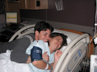 Daddy trying to comfort Mommy