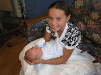 Titi Madalyn with her new Nephew
