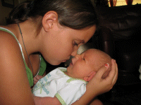Madalyn loves her new nephew