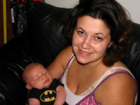 Mommy loves her little caped crusader